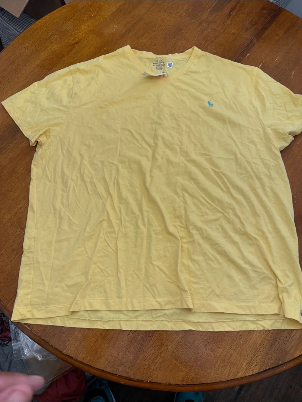 Polo by Ralph Lauren Pale Yellow Short Sleeve Tee with Light Blue Pony xxl